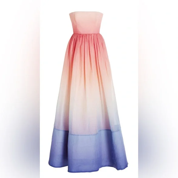 SOLD * Zimmermann Postcard Ombre Strapless Maxi Dress - Picture 9 of 9